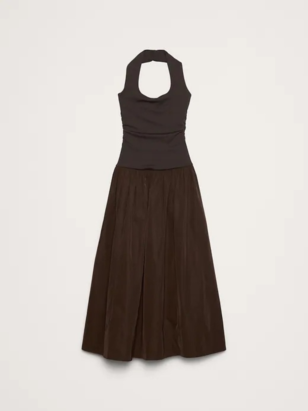 NWT! Banana Republic Jersey & Taffeta Mixed Media Halter Maxi Dress - #852081 - Picture 4 of 4